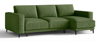 Диван угловой Ромео шенилл зеленый
